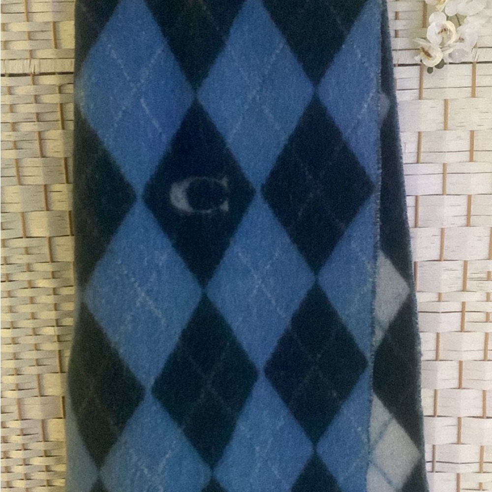 Blue Argyle Pattern Scarf